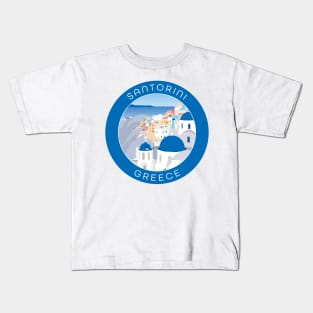 Santorini Greece Kids T-Shirt